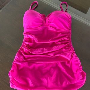 Pink shape wear bathing suit